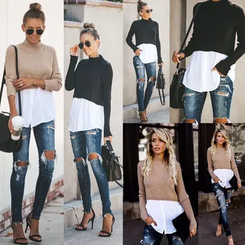 

SZMALL Newest Fashion Long Sleeve Sweater Women Winter Autumn Warm O Neck Sweaters For Female Casual Knitted Tops Clothing