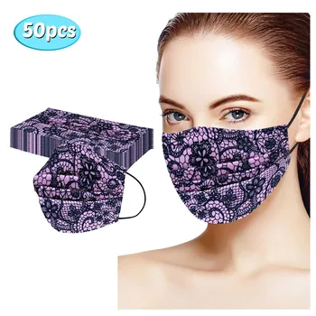 

50 Pcs Disposable Mask For Face Adult Breathable Non-Woven Face Masks For Germ Protection For Adults Mascarillas Flag Bandana