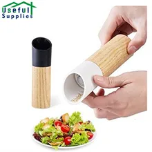 

Black Pepper Grinder Wooden Manual Creative Pepper Mill Pepper Powder Grinder Bottle Kitchen Seasoning Jars Household Utensils