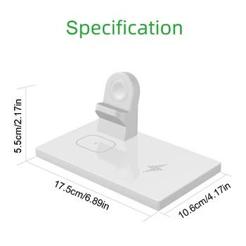 

10W Wireless Charger Fast Charging Stand 3-in-1 Fast Charger Dock Station For Samsung Phone