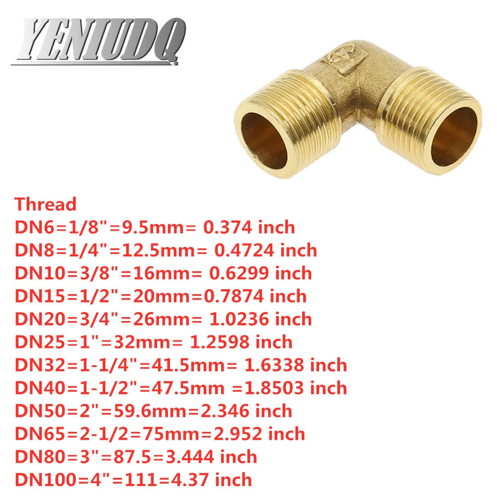 Tuyau Raccord Coude 1-4 NPT Mâle à Femelle Filetage Tube Connecteur