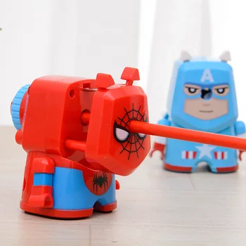 

Disney cartoon character manual pencil sharpener Spiderman Iron Man Captain America stationery student school supplies