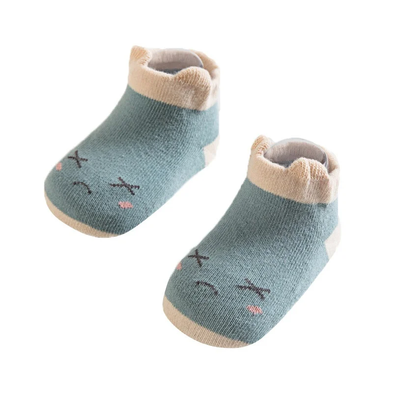G Мультфильмы для новорожденных Мягкие носки с подошвой Нескользящие носки-тапочки для маленьких мальчиков и девочек - Цвет: G