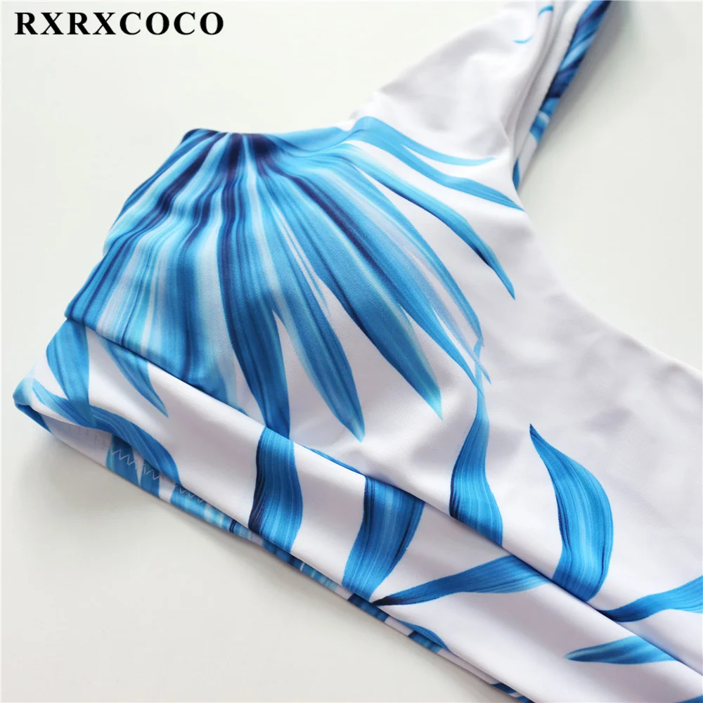 RXRXCOCO, бикини, женский купальник бикини с принтом, комплект, Ретро стиль, купальник, купальный костюм, пуш-ап, бикини с подкладкой, пляжная одежда