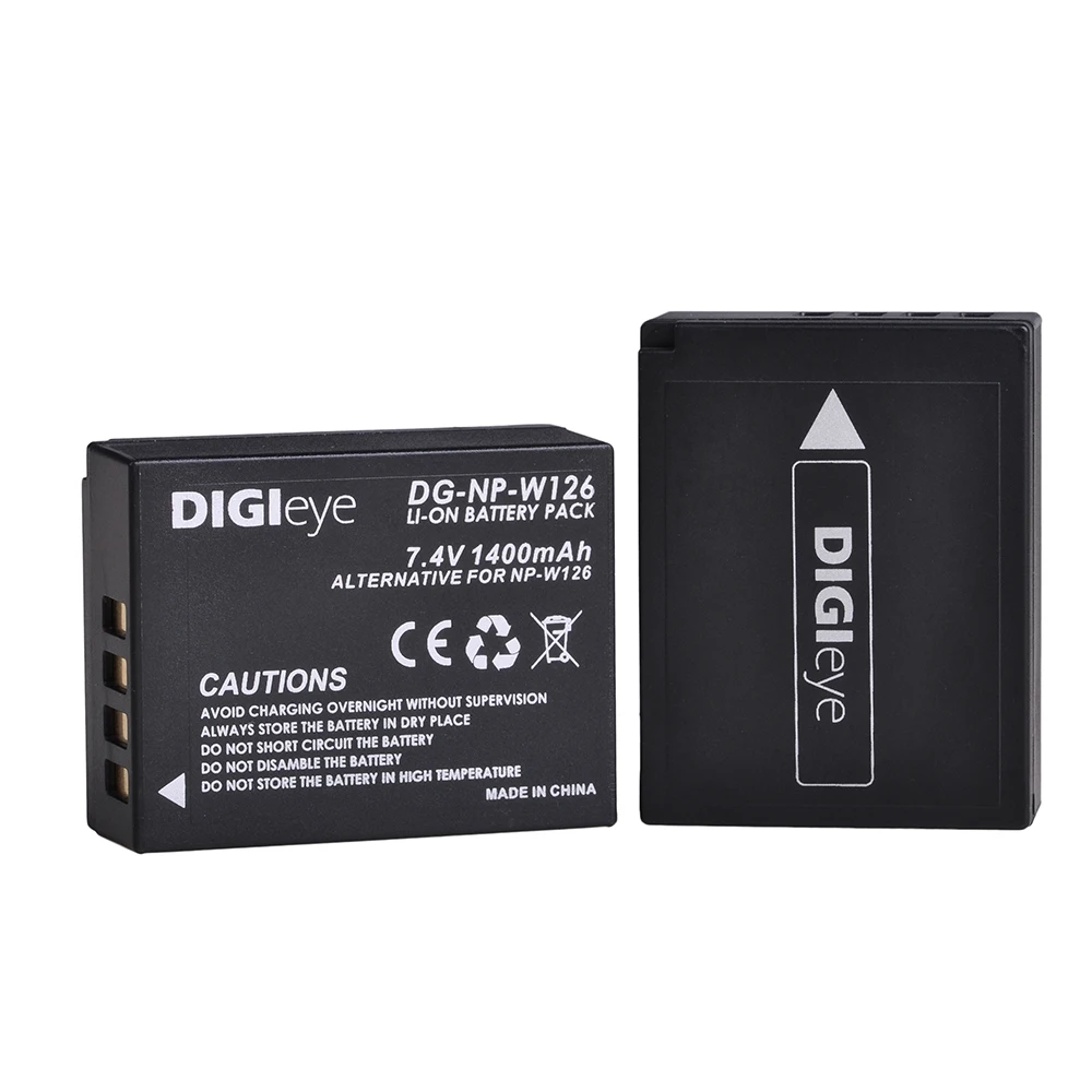 1400Mah Np-W126 W126 Np-W126S Batteria Per Fujifilm Finepix X-T1 X-T2 X-Pro1 X-Pro2 X-A1 X-E1 Hs30Exr Hs33Exr Hs50Exr