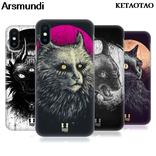 KETAOTAO HEAD CASE DESIGNS CATS OF GOTH HARD Phone Cases for iPhone 4S 5C 5S 6S 7 8 XR XS Max PLUS Case Soft TPU Rubber Silicone |