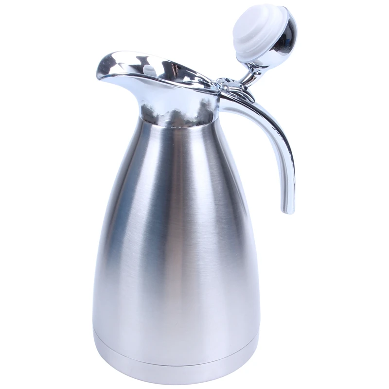 EASY-Thermo1.5L утепленные Нержавеющая сталь чайник-термос тепла с вакуумной изоляцией из нержавеющей стали Кофе чайник-Серебристый