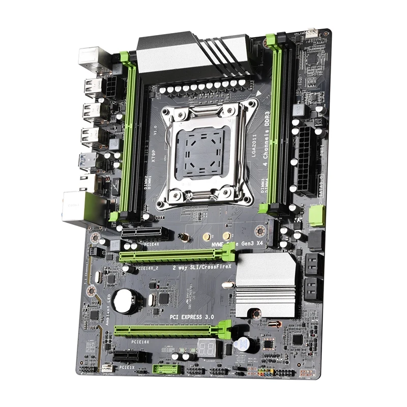  X79P Motherboard LGA2011 ATX USB3.0 Sata3 Pci-E NVME M.2 Ssd Unterstützung REG ECC Speicher Und Xeo