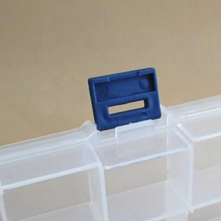 

Value! 15 Lattice Transparent Plastic Jewelry Box Small Plaid Accessories Storage Box Medicine Box Storage Box Spacer Splittable