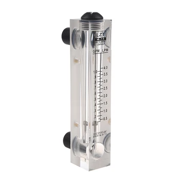 

Black Adjustable Knob 0.1-1 GPM Panel Type Water Flow Meter LZM-15