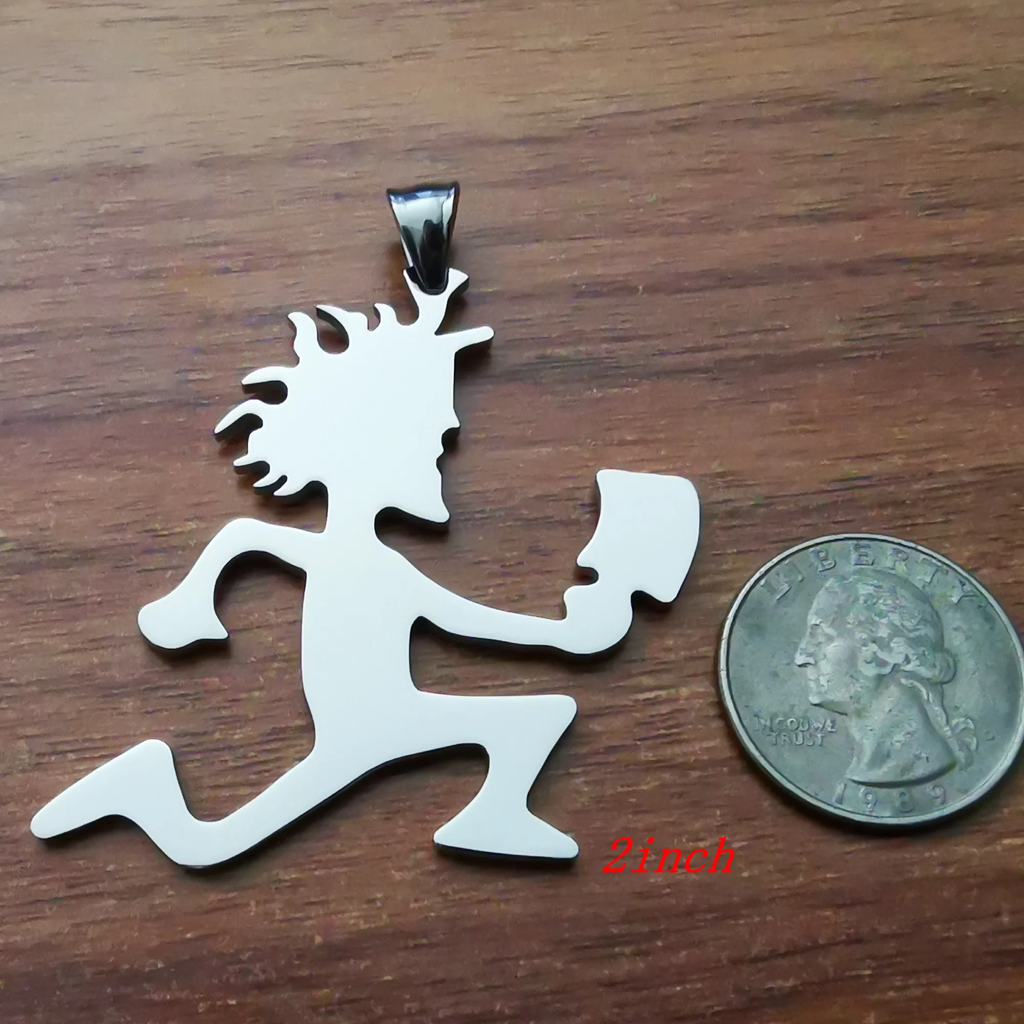 Brandnew 1 inch/ 2 inch/ 5 inch Top Quality large big ICP HATCHETMAN charms stainless steel jewelry hatchet men free 30''Chain 3
