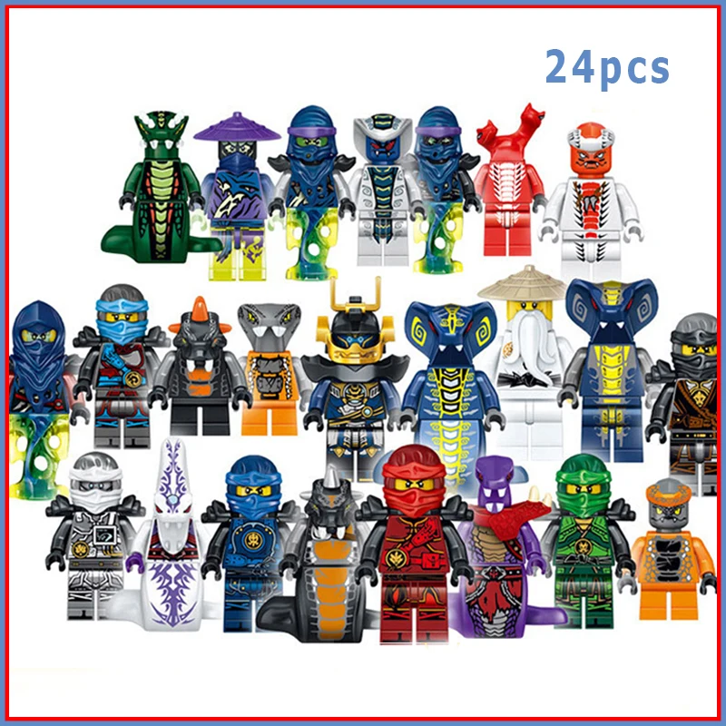 Legoings Ninjagoe Ghost Evil Ninja Pythor Chop'rai Mezmo Serpentine Army Model Kids Toys Gifts Building Blocks Dolls
