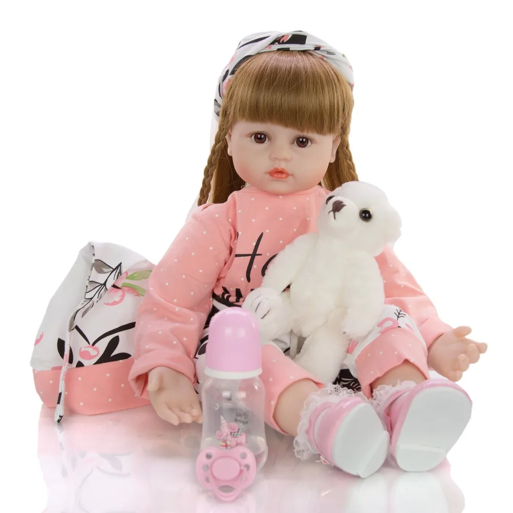 60 см большой Bebe кукла-реборн младенец игрушка реалистичные виниловые принцесса