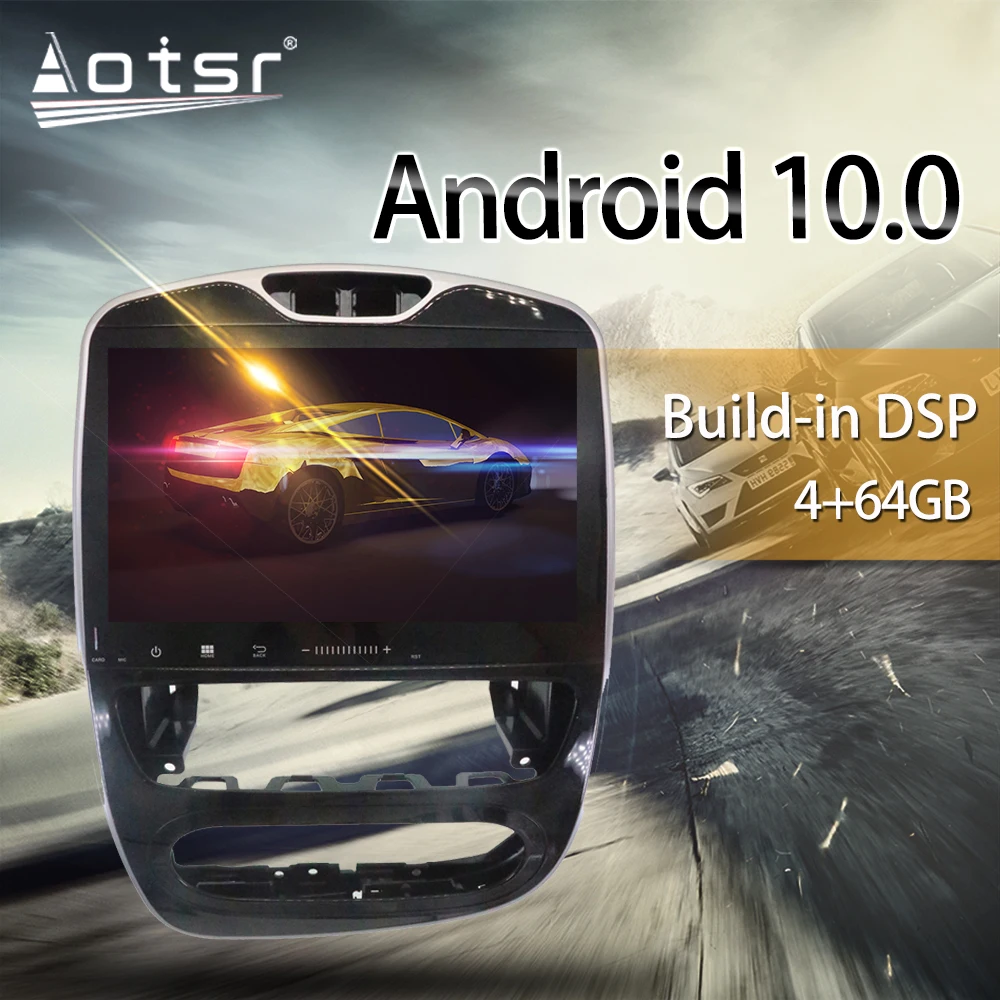 For Renault Clio 2017-2018 Car Multimedia Radio Player Stereo Android 10 DSP 10.1 inch IPS Screen Audio Radio GPS Navi head unit