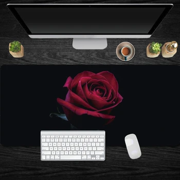 

XL Red Rose Flower Keyboard Mousepad Gaming Mouse Pad Grande Extra Large XXL Gamer Mousepad Waterproof Mause Pad Desk Mouse Mats