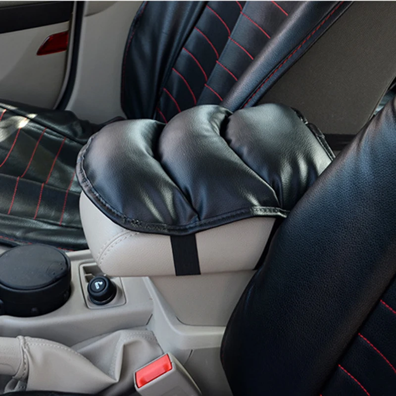 

Car PU Leather Soft Universal Central Armrest Console Box Pad Cover Cushion Armrest Seat Protective Pad Mat Auto Accessories