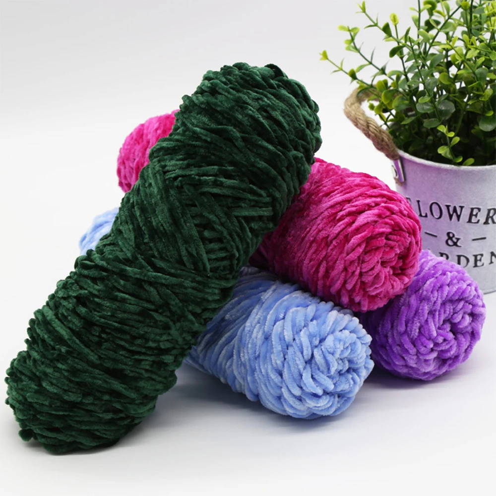 100g Chenille Yarn Crochet Chunky Thread For Knitting Anti-pilling
