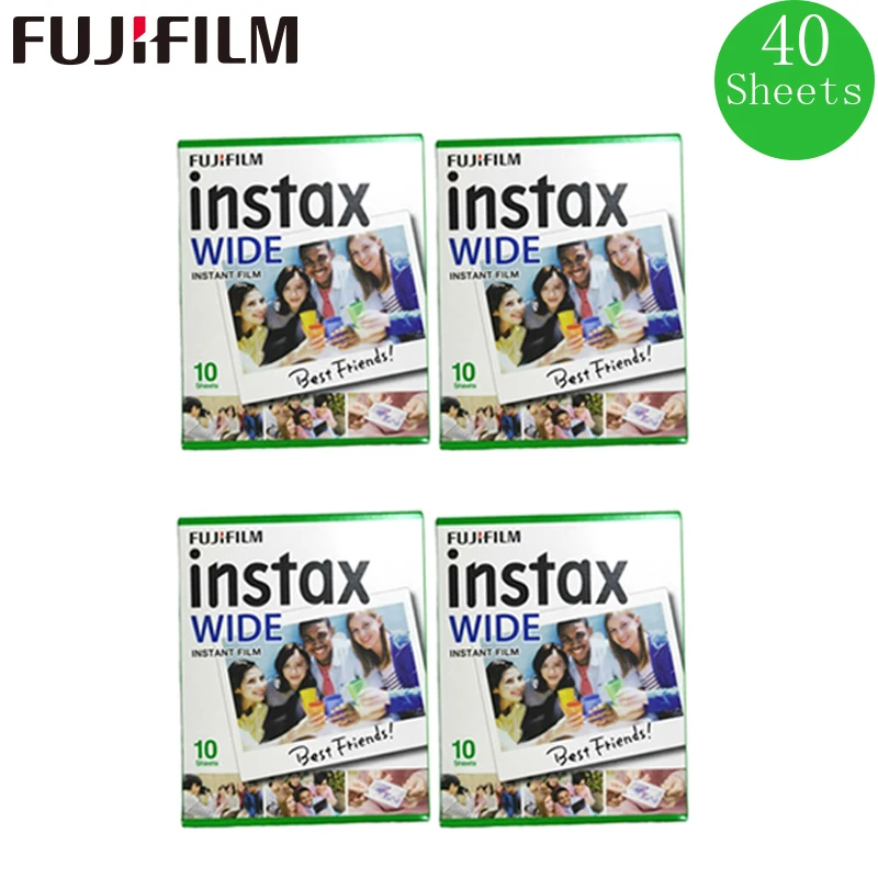 Фотобумага для фотоаппарата моментальной печати Fujifilm Instax WIDE 210 200 300 100 500AF 10/20/40/60/80/100 листов Instax WIDE films - Цвет: 40sheets