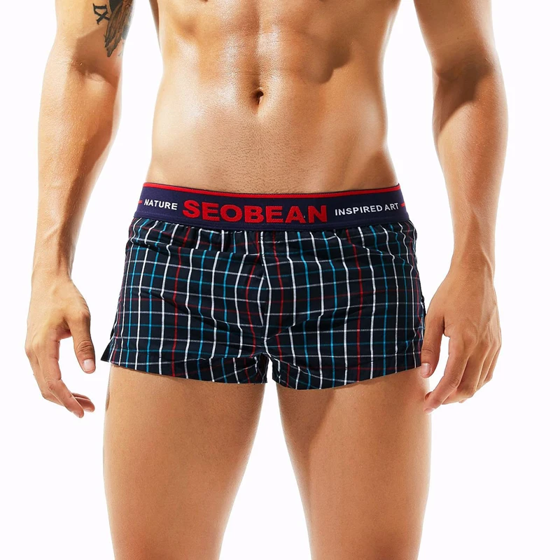 

Casual Mens Pajamas Underwear Home Sleepwear Sleep Bottom Pure Cotton Comfortable Male Boxers Shorts Lounge Trousers
