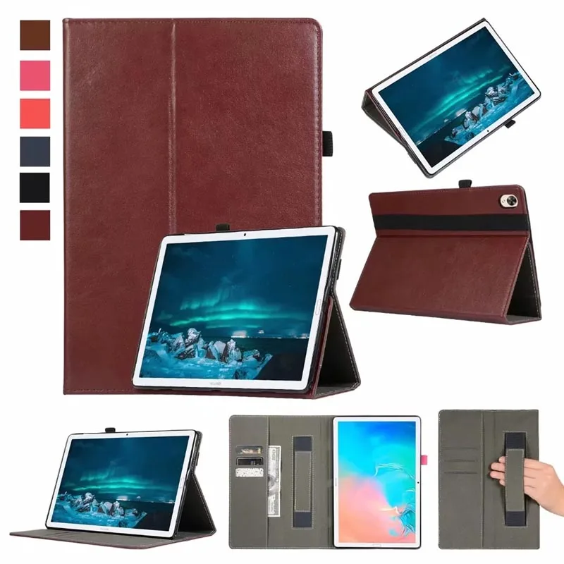 Для huawei MediaPad M6 10,7 Чехол Премиум кожаный чехол с подставкой Чехол для huawei MediaPad M6 10,7 дюймов планшет - Цвет: DarkRed