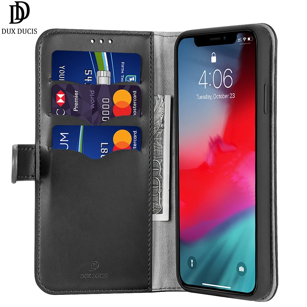 

Flip Wallet Case For iPhone 11 Pro Max Protective Kickstand Cover Credit Card Slot Holder Mobile Phone Bag