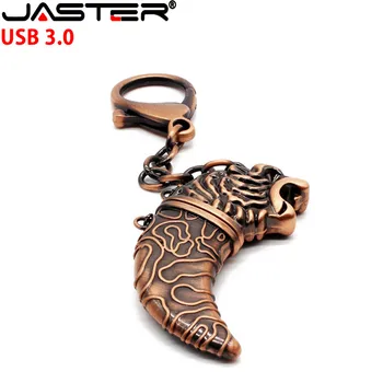 

JASTER New metal copper sabber USB 3.0 flash drive knife Decoration keychain pendrive 4GB 8GB 16GB 32GB 64GB memory stick
