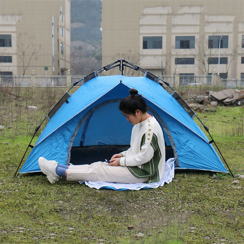 

Double Outdoor Adventure Tent Outdoor Camping Fully Automatic Free to Build Tent Camping Supplies Custom