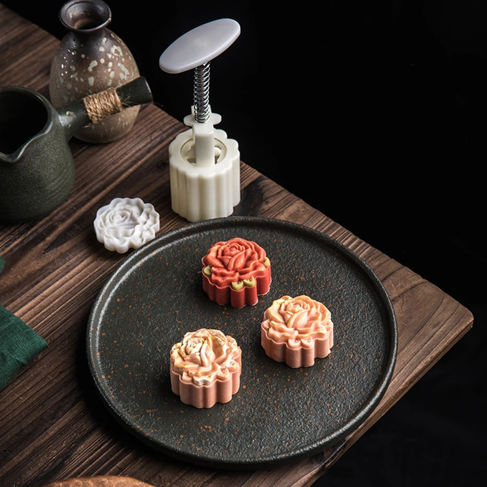 Moon Cake Tools Cookie Flower Stamp Mooncake Mold Kitchen Supplies Bakery Molds Ma'amoul Oriental Pastry Mould Form for Baking