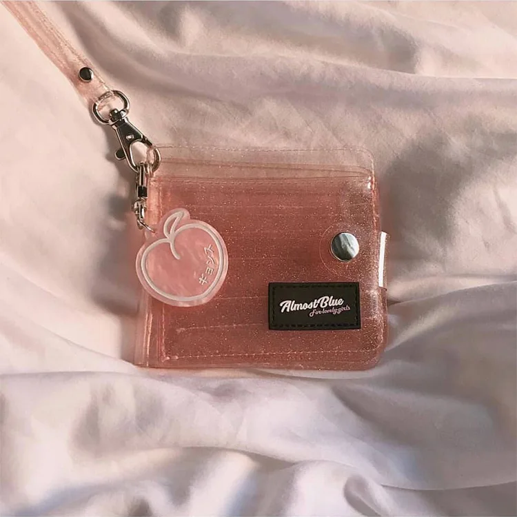 Bentoy Milkjoy прозрачный кулон с лазерной лямкой на шее для девочек портмоне Ins Корея открытка держатель сумка женский кошелек-клатч - Цвет: 2
