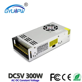 

Universal Power Supply DC 5v 60A 300W LED Driver Light Transformer 110V 220V AC TO DC5V SMPS for Display Lighting CNC CCTV Motor