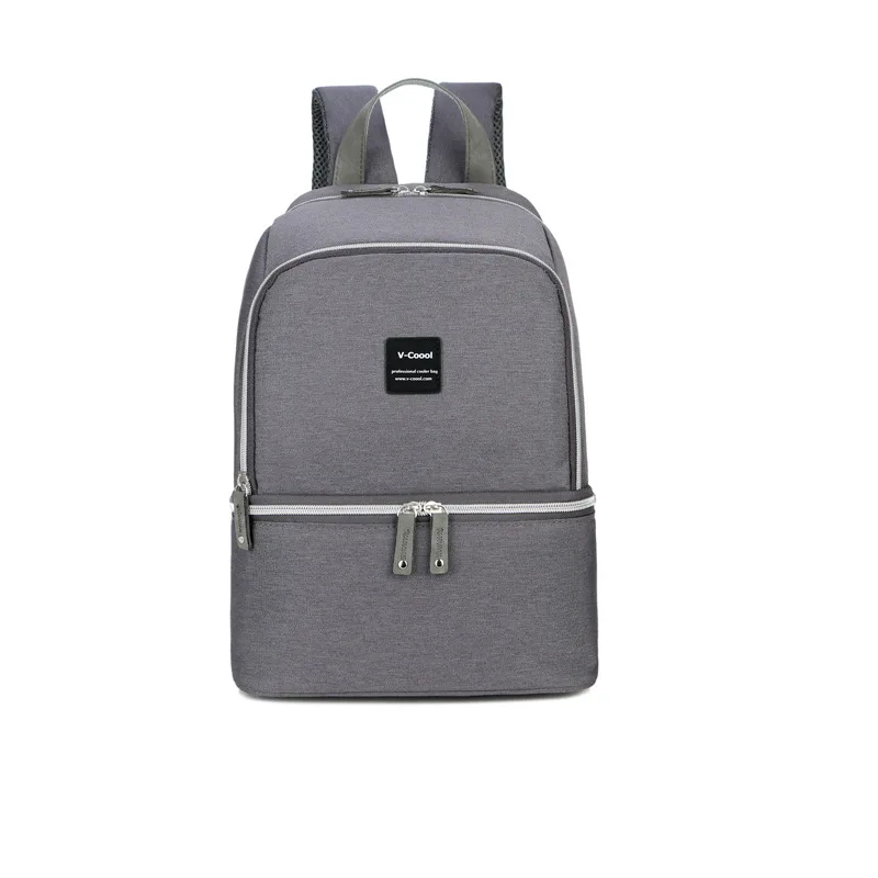 grey bag only V-COOOL большая изолированная сумка для детской бутылочки Грудное вскармливание Молоко свежее хранение кормящих подгузников сумки Термоизолированный рюкзак DEO - Цвет: grey bag only