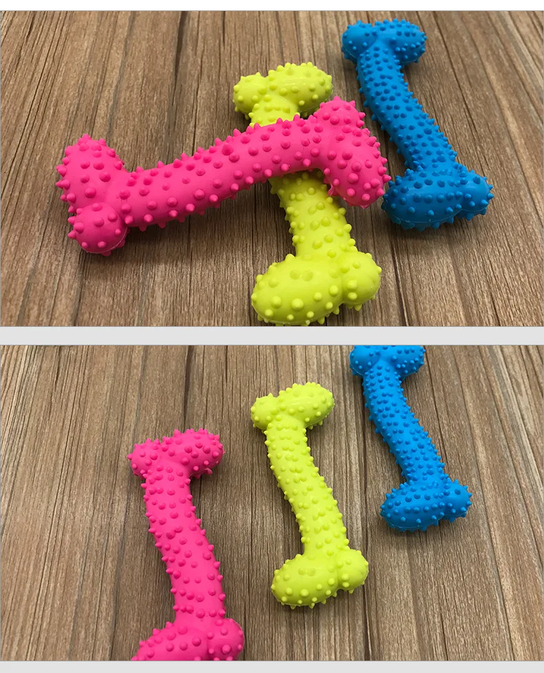 Новая резиновая игрушка для собак с шипами резиновые кости зубы моляра домашних