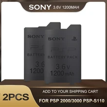 2 pces 3.6v sony 1200mah bateria recarregável de lítio para psp2000 psp3000 psp 2000 3000 PSP-S110 controlador de gamepad console