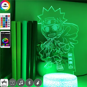 

Q Version of Naruto Figure Japanese Anime Light 3d Night Lamp for Kids Bedroom Decor Birthday Gift Led Bluetooth Speaker Light