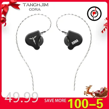 

TANCHJIM CORA Dynamic Driver In-ear Earphone HiFi Audio Gold Plated 3.5mm Plug Carbon High Purity Silver Plated Color Headphone