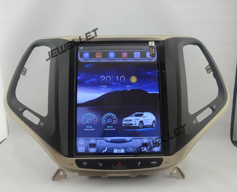 

10.4" tesla style vertical screen Octa core Android 8.1 Car GPS radio Navigation for JEEP Cherokee 2014-2019