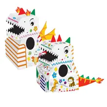 Boîte en Carton pour enfants, jouet de bricolage, artisanat d'art fait à la main, habillage de dinosaure, jouet portable pour intérieur et extérieur amusant