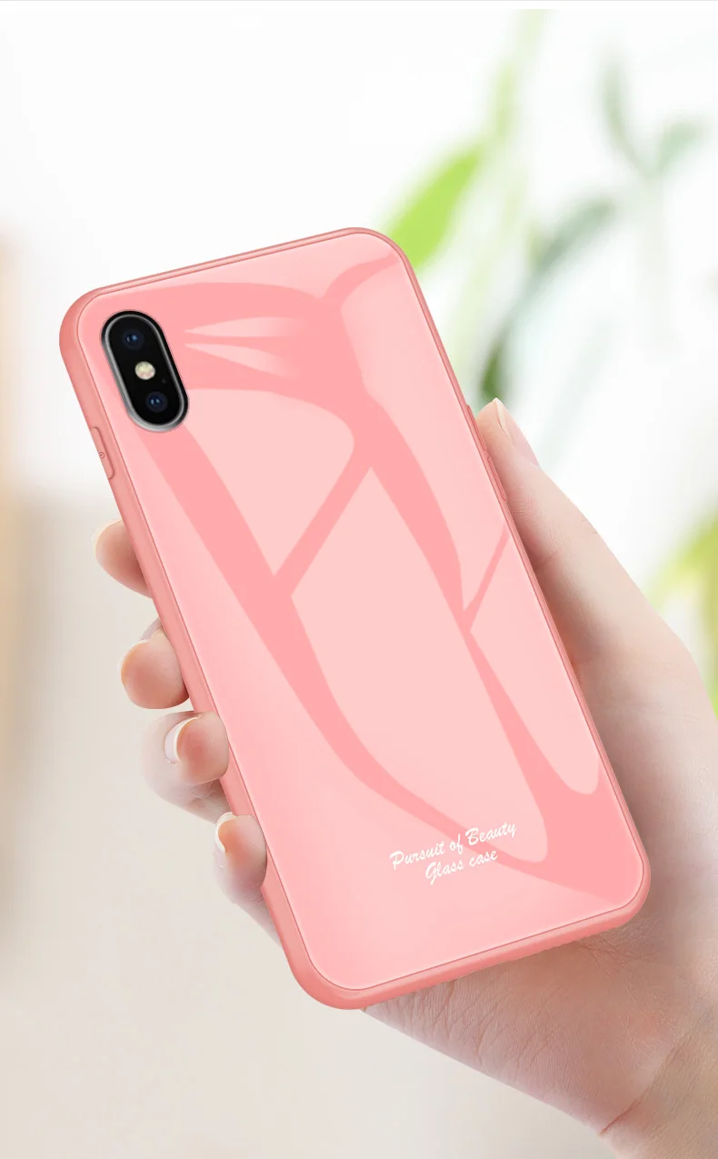 Macaron стеклянный чехол для Apple iphone X XR, Модный милый Противоударный задняя крышка для iphone XS Max, задняя крышка для телефона