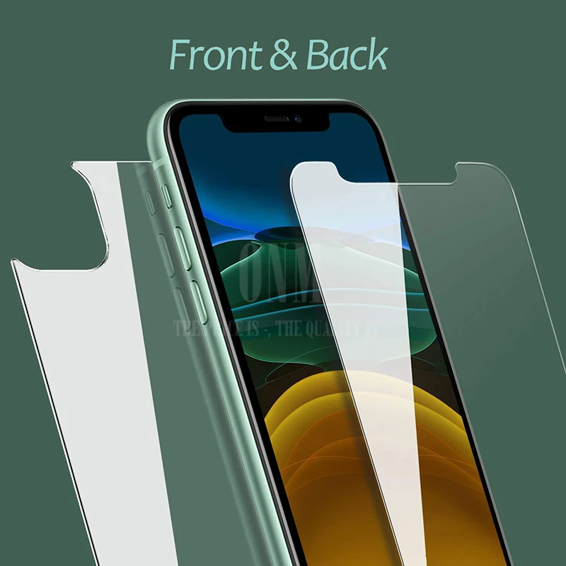 Передняя и задняя Защита экрана для iPhone 11/Pro закаленное стекло Передняя и задняя защита от отпечатков пальцев/царапин для iPhone 11 Pro Max - Цвет: for iPhone 11