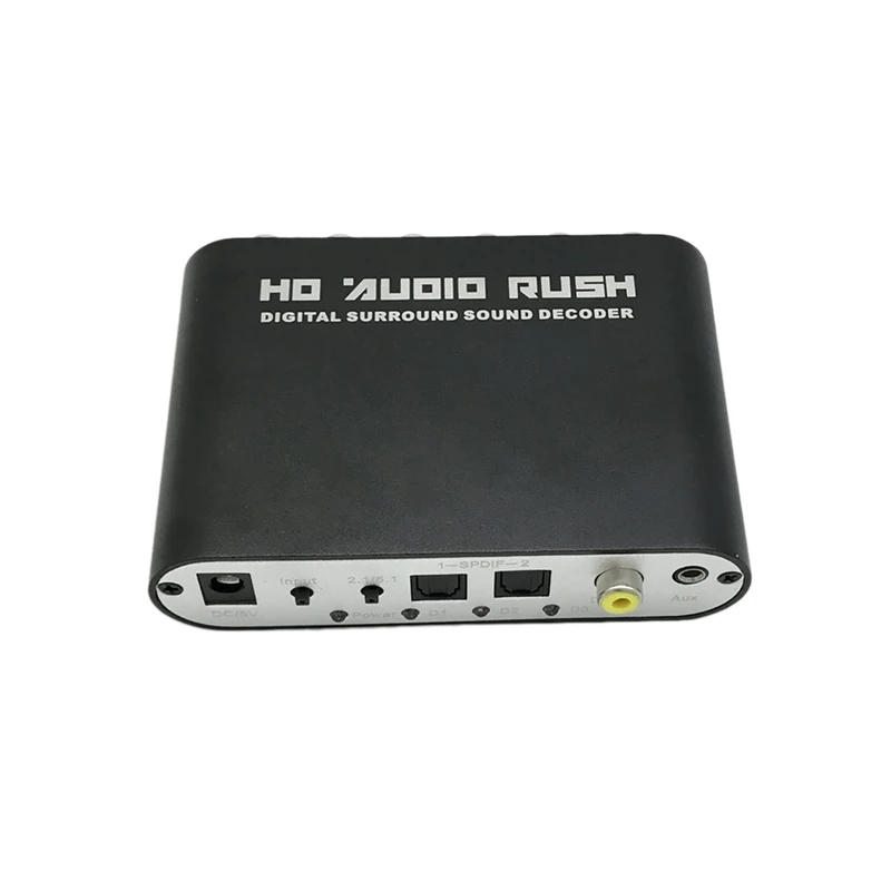  3.5 Aux Coassiale Digitale-Analogico di Conversione 6 Rca Hd Audio Rush 5.1 Decoder