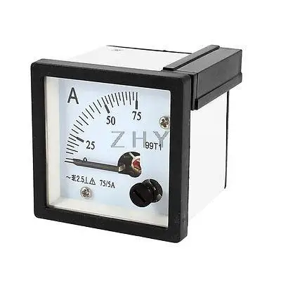 

AC 0-75A Measuring Range Panel Mounting Ammeter Ampere Meter 99T1 48mm x 48mm
