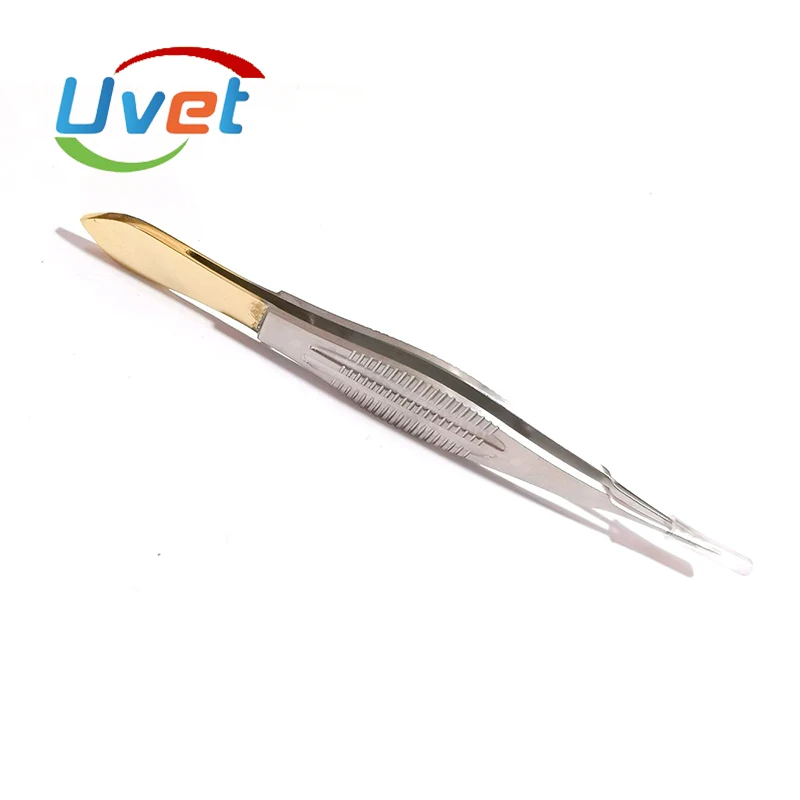 Uvet 10 шт. двойной инструмент для век пластиковые щипцы 10,5 см офтальмологической хирургии жировые щипцы с крюком