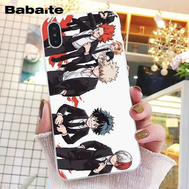 Babaite аниме My Hero Academy deku bakugou Boku no Hero чехол для телефона iPhone XR 11 Pro Max XS MAX 8 7 6 6S Plus X 5 5S SE