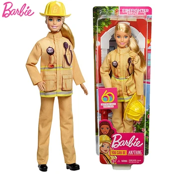 

Original Barbie Doll Firefighter Toys Girls Barbie Fashionistas Barbie Clothes for Doll Toys for Girls Baby Toy Doll Gift