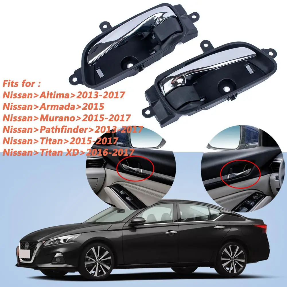 Для Nissan Altima Pathfinder 1 пара левая/правая дверь внутренняя ручка ручки для межкомнатных дверей передние OE: 80670-3TA0D 80671-3TA0D