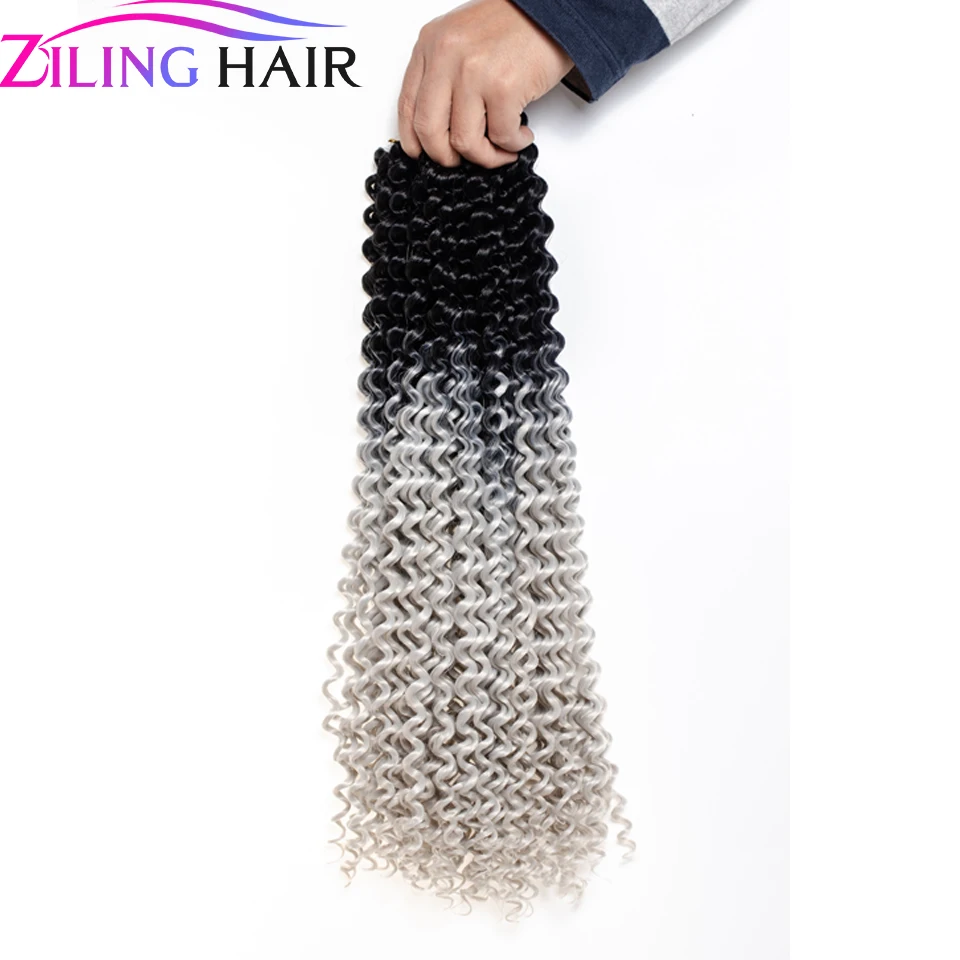 synthetic ombre water wave african style curls crochet bulk braiding hair extension tress passion twist strand braid hair