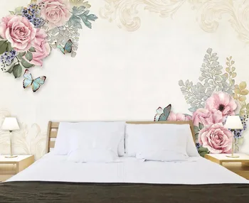 

CJSIR Custom Wallpaper Vintage Rose Garden Wind TV Background Wall Living Room Bedroom Background Walls Murals 3d Wallpaper