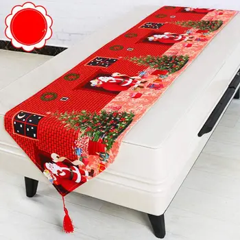

New Tapestry Table Runner Santa Claus Design Holiday Celebration, Thanksgiving, Halloween, Christmas Decoration