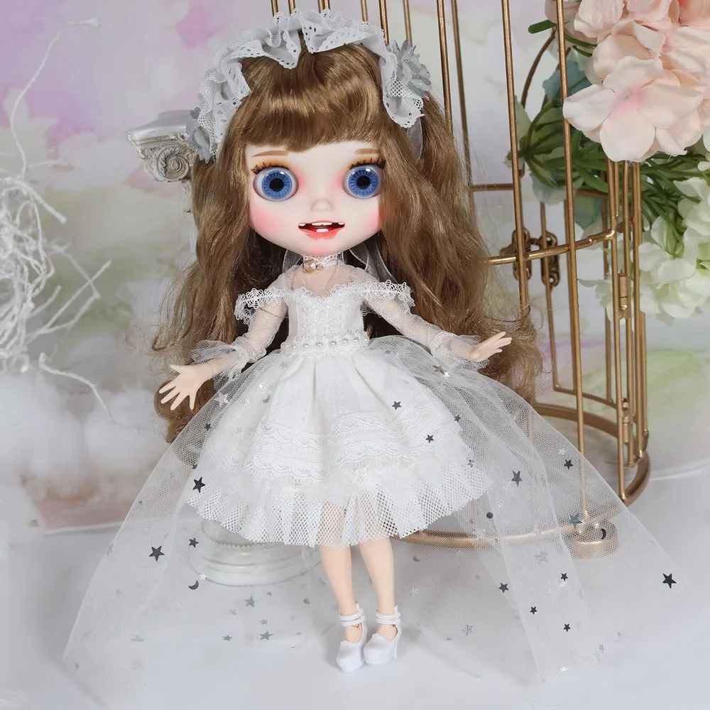 ICY Blyth кукла с нарядами Smilling ртом резные губы матовое лицо сустава тела 1/6 bjd, licca, pullip