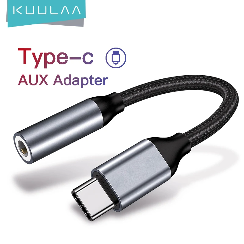 

KUULAA Type C to 3.5mm Jack Earphone Cable Usb C to 3.5 Aux Headphone Audio Adapter for Huawei Mate 20 P30 pro Xiaomi mi6 8 9 SE